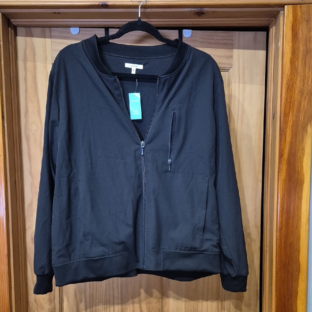 Maurices Black Zip-Up Bomber Jacket